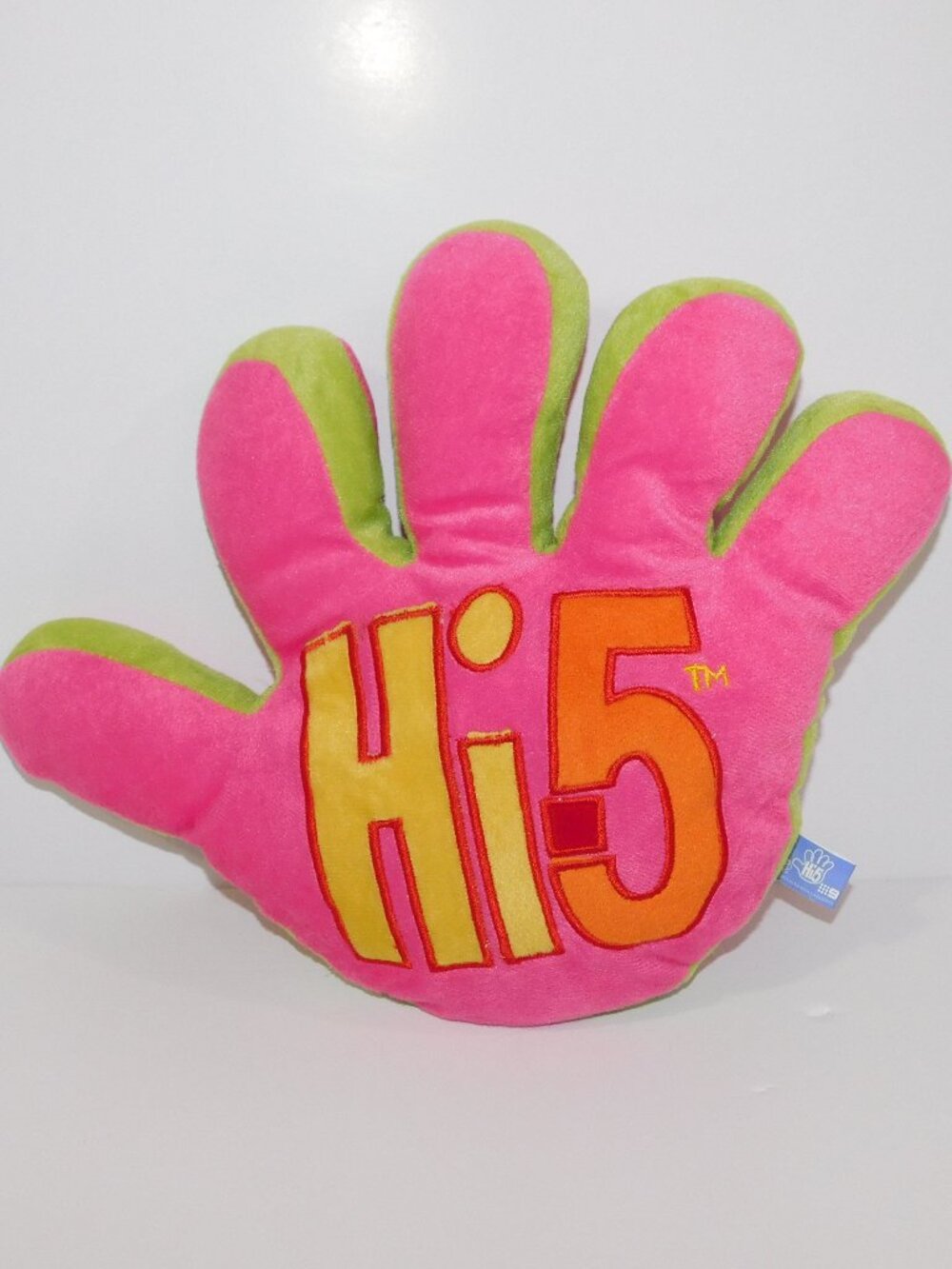 VTG 2005 Hi-5 Australian Kids TV show Plush Pink Green Hand Glove w Zipper 13"